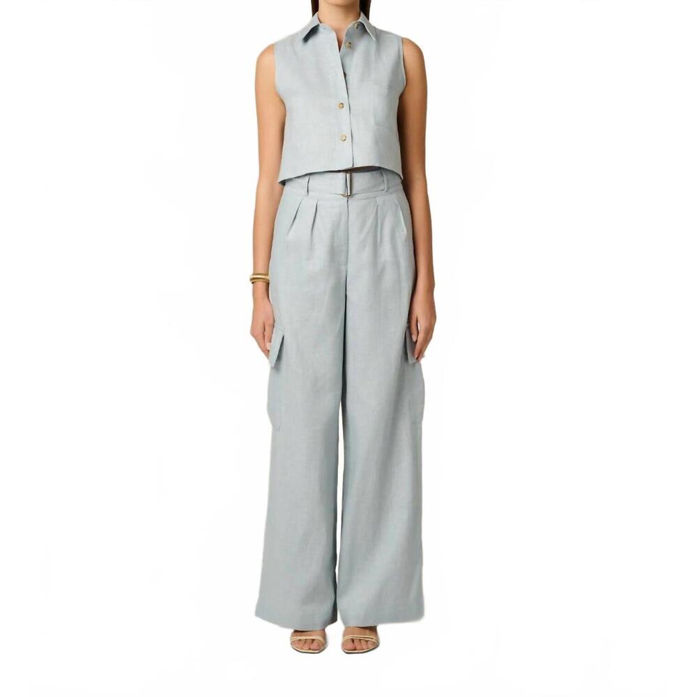 NEW HEVRON katja top in dusty blue